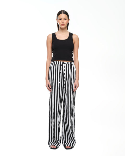 Grey and black striped on sale pants