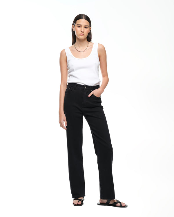 WIDE LEG JEAN - BLACK WASH