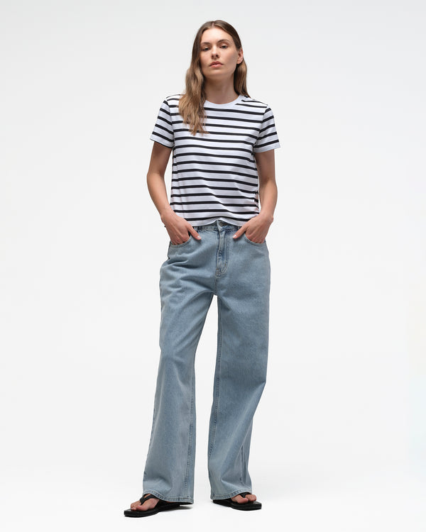 ALEXA T.SHIRT - BLACK STRIPE