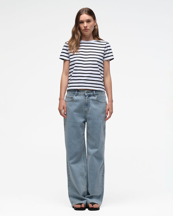 ALEXA T.SHIRT - BLACK STRIPE