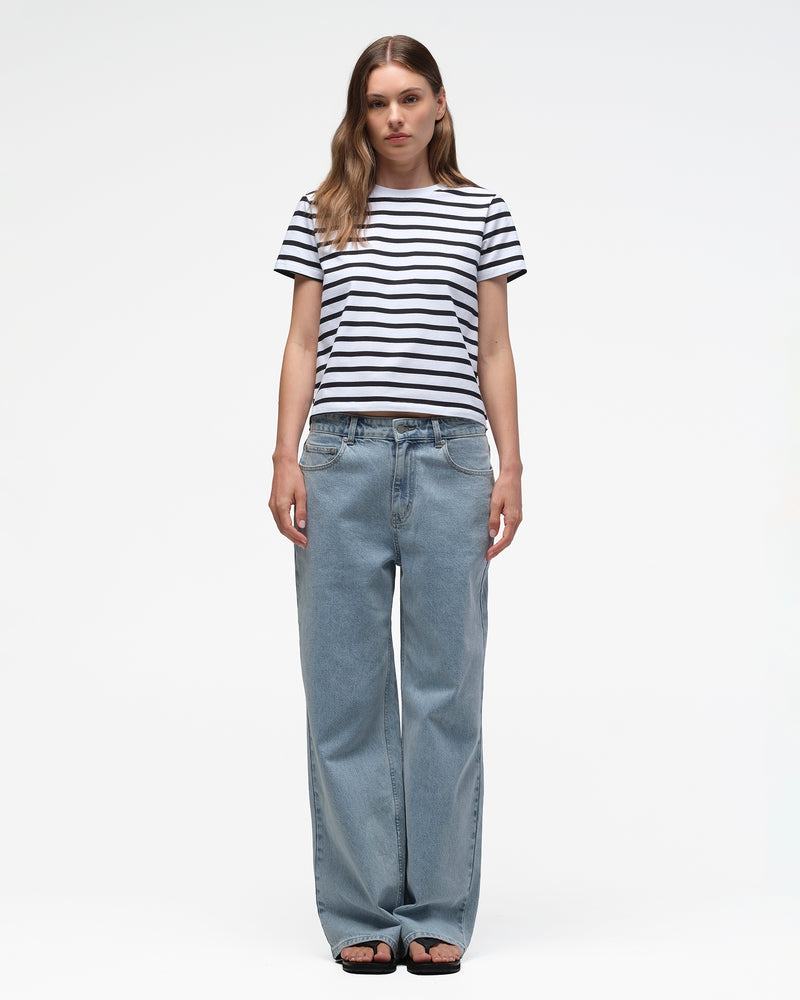 ALEXA T.SHIRT - BLACK STRIPE