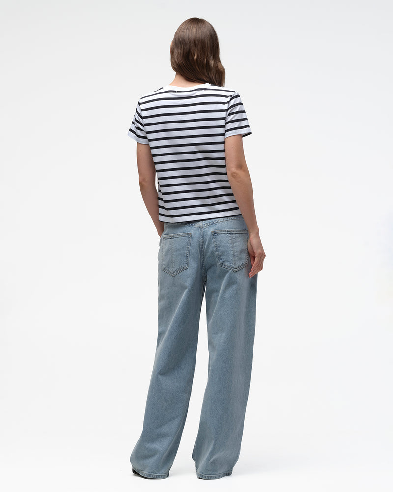 ALEXA T.SHIRT - BLACK STRIPE