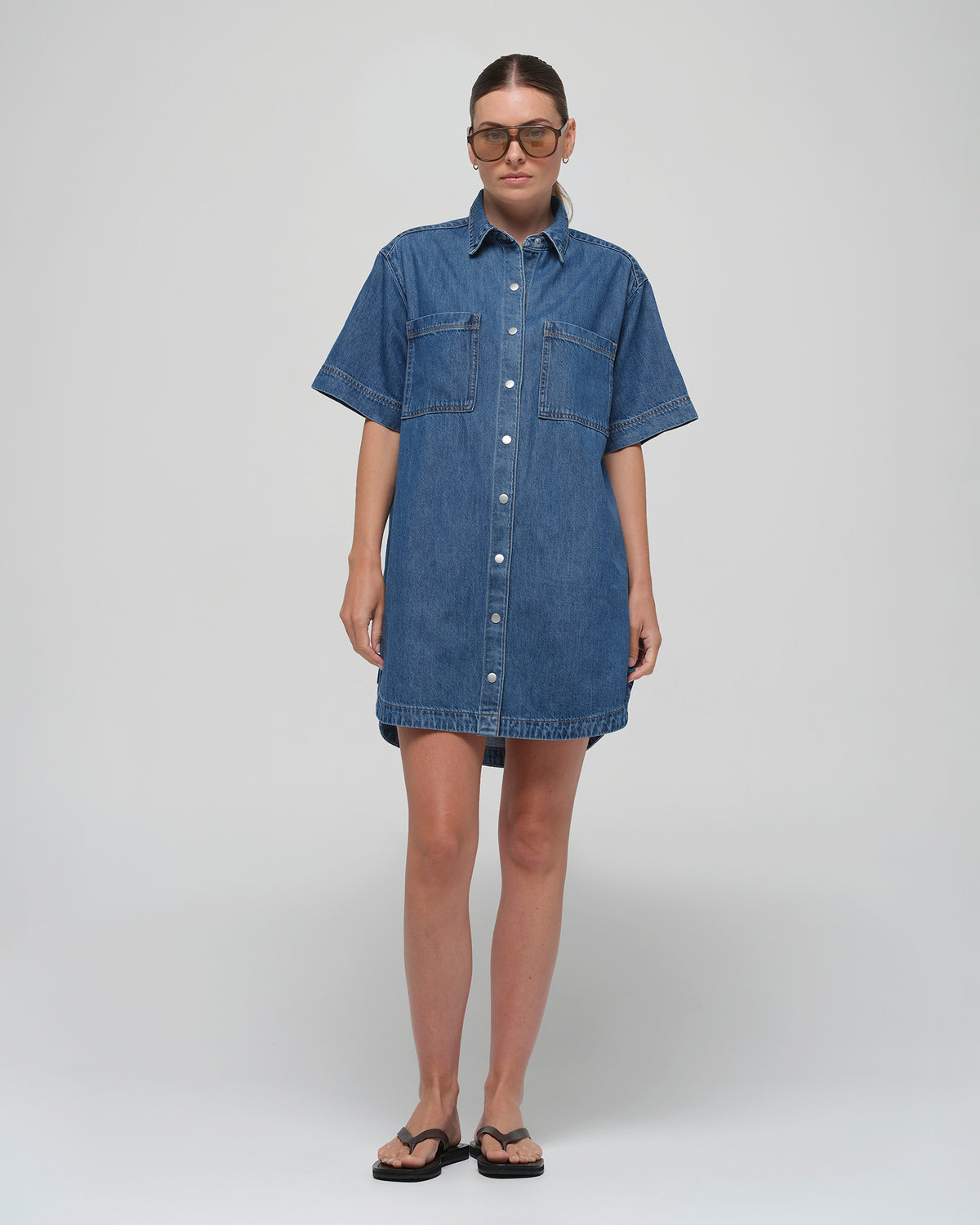 denim mini dress reformation Dress-Denim Denim Tiered Dresses | Make it mini pink costume top Material:Lace