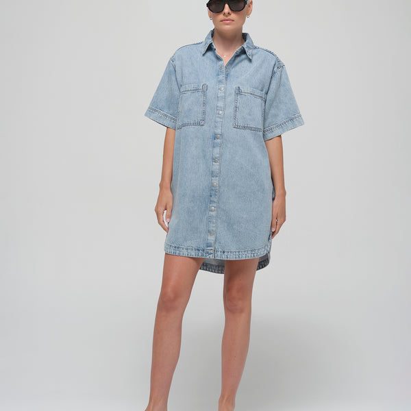 womens denim dress australia Denim Dresses Orange Sherbet Boutique