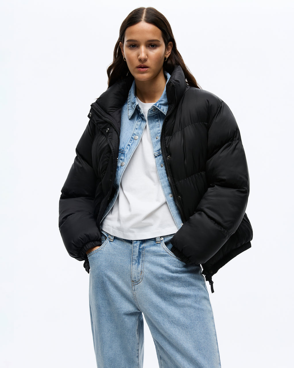 L&t kiki puffer jacket black shop