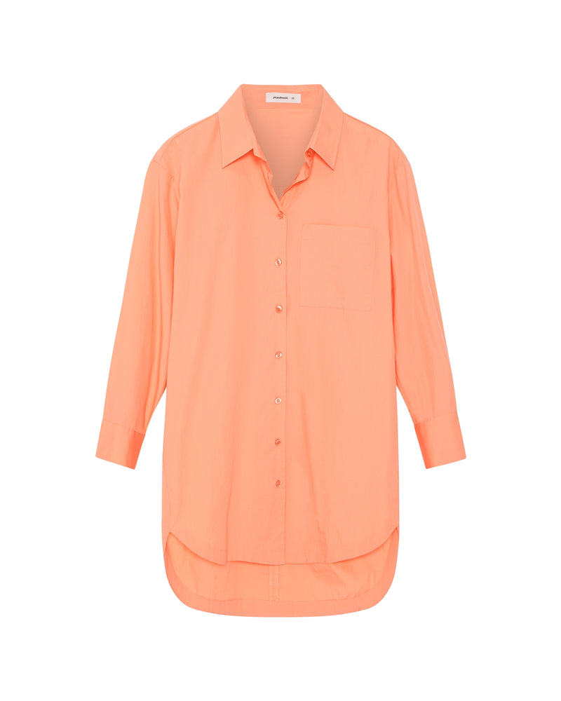 EVERYDAY SHIRT DRESS - PAPAYA PUNCH