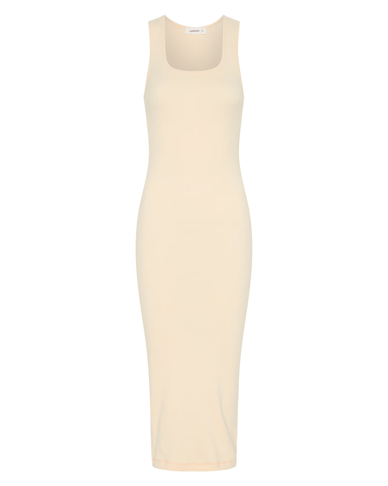 RIB TWO WAY DRESS - BUTTER CREAM