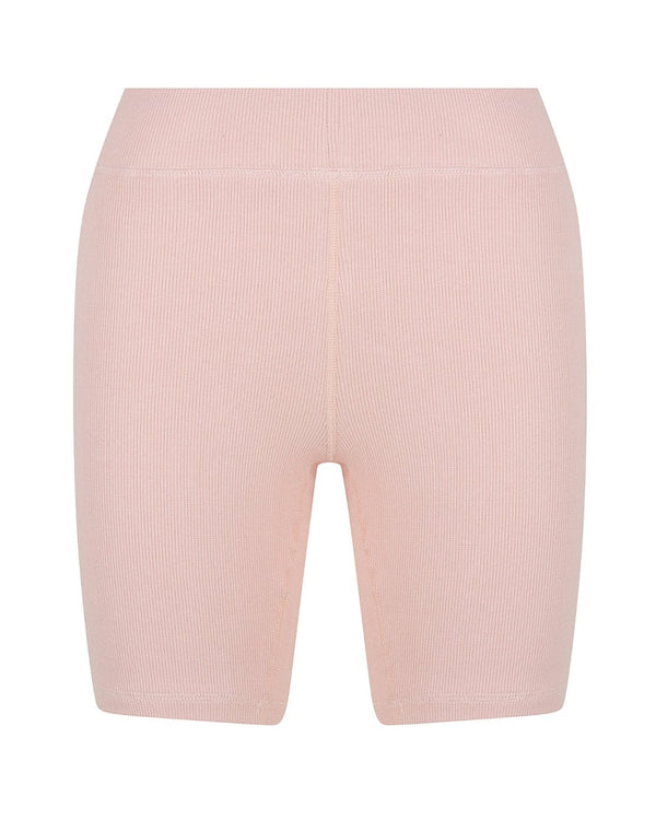 RIB BIKE SHORT - PEACH PINK